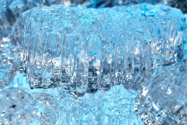 Água Congelou Pequenos Cristais Gelo Que Encontram Cima Uns Dos — Fotografia de Stock