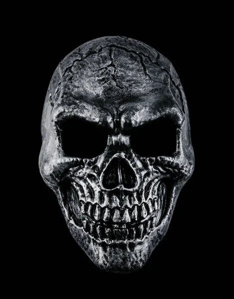 Totenkopf Mit Schwarz Weißem Hintergrund — Stockfoto