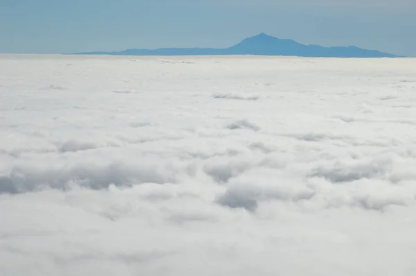 Mar Nuvens Ilha Tenerife Com Pico Teide Palma Ilhas Canárias — Fotografia de Stock