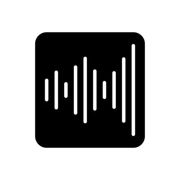Equalizador Ícone Glifo Vetorial Frequência Sinal Áudio Sinal Música Símbolo — Fotografia de Stock