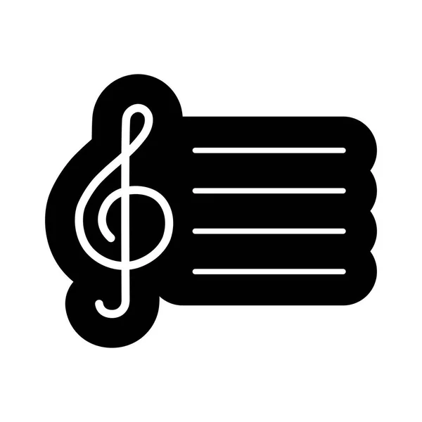 Treble Clef Vector Glyph Icon 사운드 사이트 디자인 그래프 — 스톡 사진