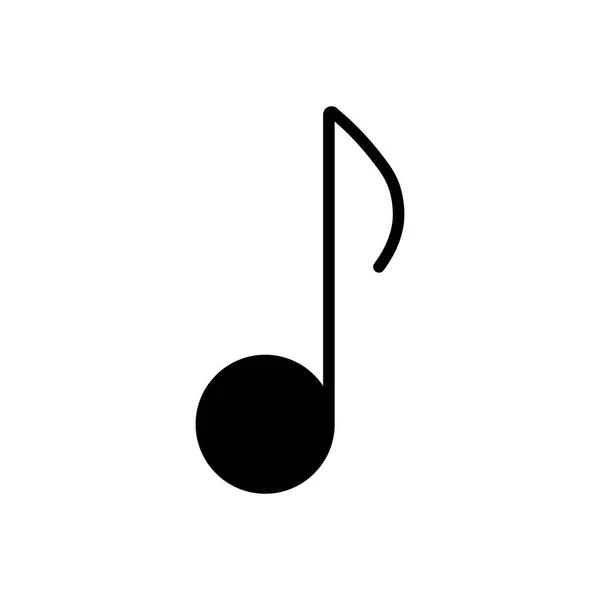 音乐音符平面矢量字形图标 音乐和声音网站及应用程序设计 用户界面的图形符号 — 图库照片