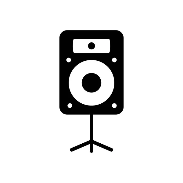 Acoustic Speaker Vector Glyph Icon Music Column Graph Symbol Music — Stock Photo, Image