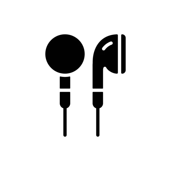 Ear Bud 헤드폰 Flat Glyph Icon 사운드 사이트 디자인 그래프 — 스톡 사진
