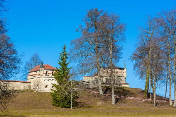 Murtorn Slottet Lichtenstein Vid Den Schwabiska Alb Tyskland — Stockfoto