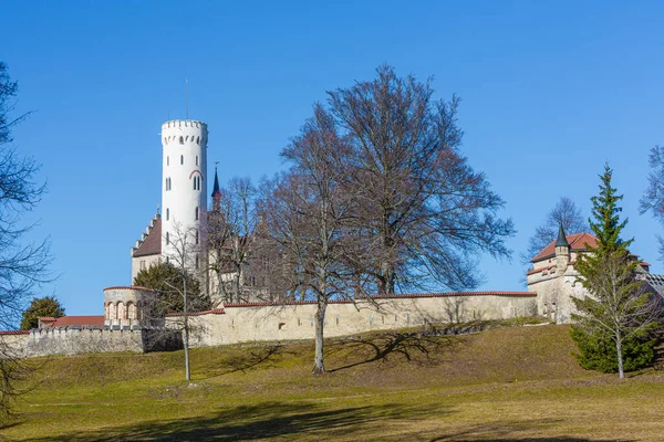 Blick Auf Die Märchenburg Lichtenstein Auf Der Schwäbischen Alb — Stockfoto