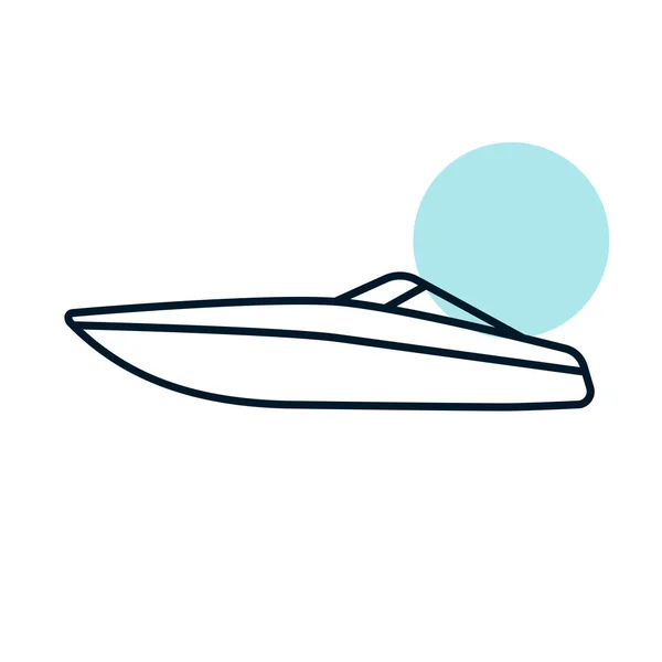 快艇平面矢量图标 旅行和旅游网站和应用程序设计 应用程序 用户界面的图形符号 — 图库照片