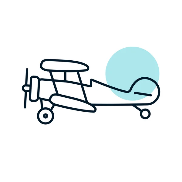 Könnyű Repülőgép Sík Vektor Ikon Grafikon Szimbólum Utazási Turisztikai Weboldal — Stock Fotó