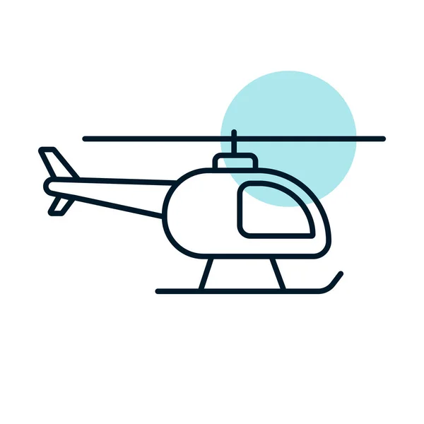 Helikopter Düz Vektör Simgesi Seyahat Turizm Web Sitesi Uygulama Tasarımı — Stok fotoğraf