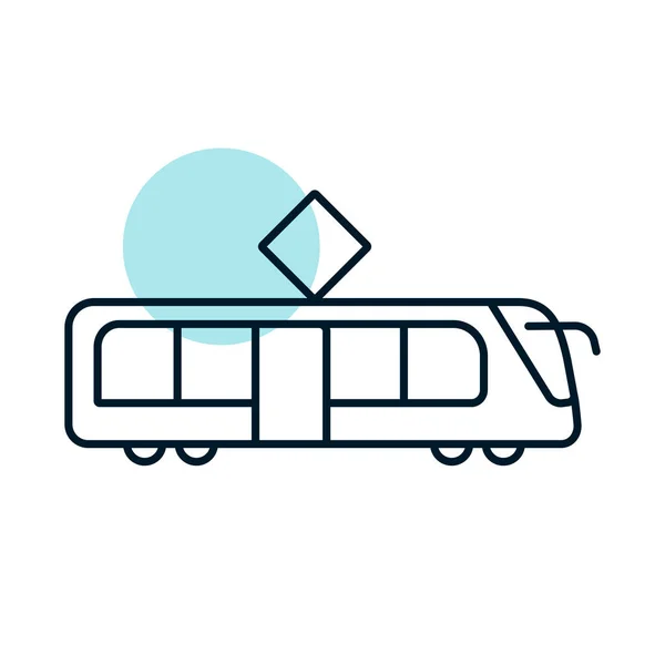 Icône Vectorielle Plate Tramway Urbain Symbole Graphique Pour Voyage Tourisme — Photo
