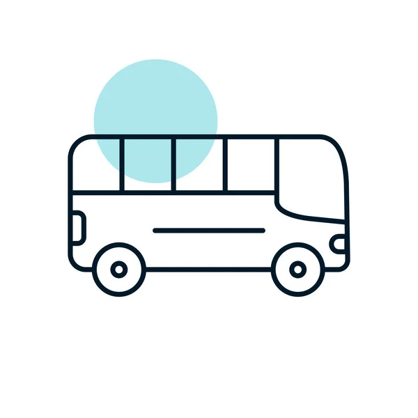 Icône Vectorielle Plate Bus Ville Symbole Graphique Pour Voyage Tourisme — Photo