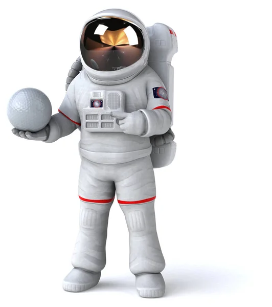 Űrhajós Karakter Bolygó Illusztráció — Stock Fotó