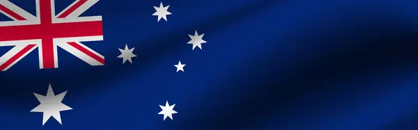 Bandeira Com Bandeira Austrália Textura Tecido Bandeira Austrália — Fotografia de Stock