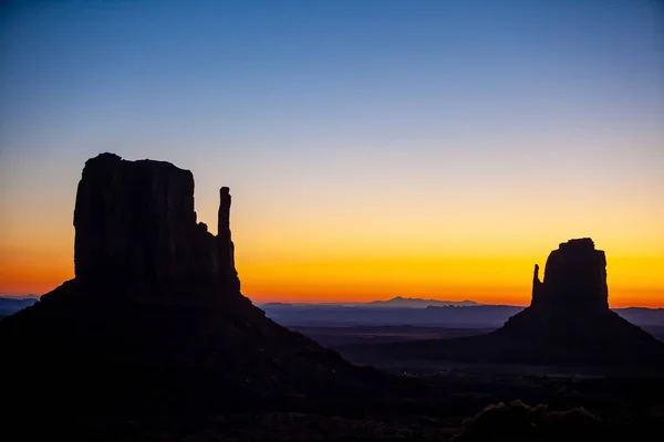 Уникальный Природный Ландшафт Monument Valley Штате Юта Сша Закате — стоковое фото