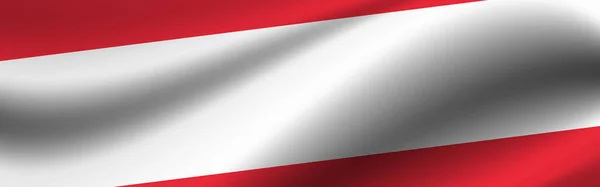 Знамя Флагом Австрии Ткань Флага Австрии — стоковое фото