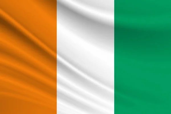 Flag Cote Ivoire Stof Tekstur Flag Cote Ivoire - Stock-foto