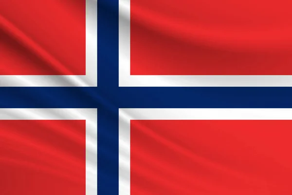 Bandera Noruega Ilustración Vectorial — Foto de Stock