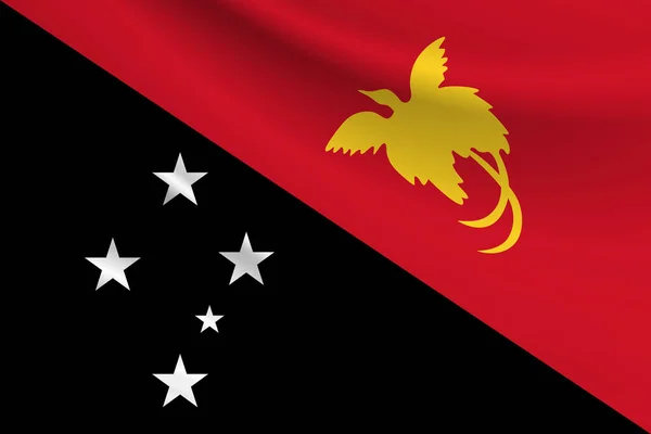 Flag Papua New Guinea Fabric Texture Flag Papua New Guinea — Stock Photo, Image