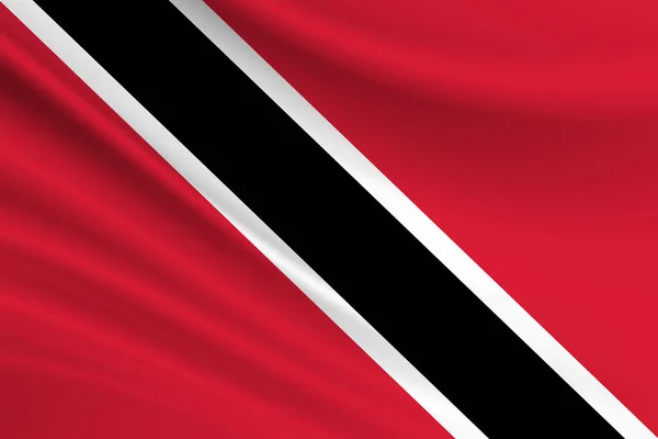 Vlajka Trinidadu Tobaga Textilní Textura Vlajky Trinidad Tobago — Stock fotografie
