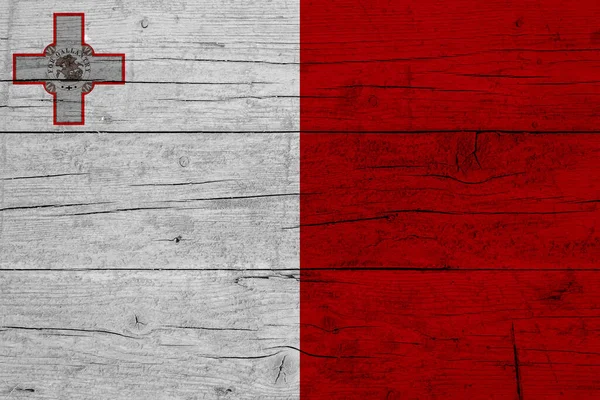Tahta Arka Planda Danimarka Bayrağı — Stok fotoğraf