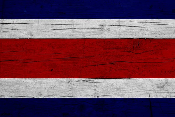 Bandeira Denmark Pintada Sobre Fundo Madeira — Fotografia de Stock