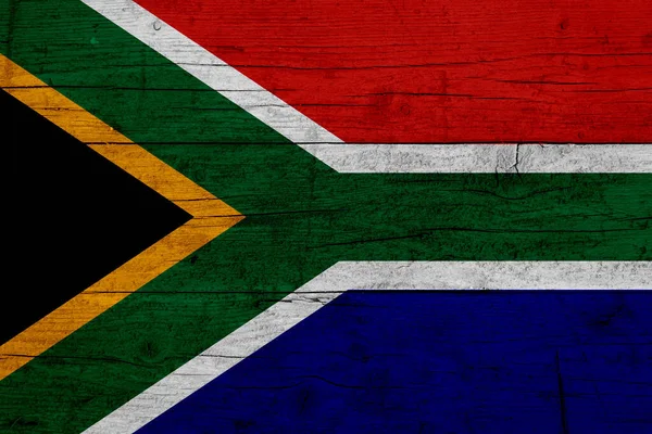 Sydafrikas Flagga Trätextur Sydafrikas Flagga — Stockfoto
