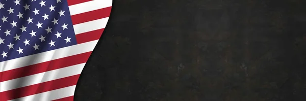 Прапор Сша Бетонній Стіні Прапор Текстурою Прапора Сполучених Штатів — стокове фото