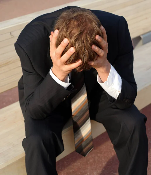 Geschäftsmann Mit Traurigen Augen — Stockfoto