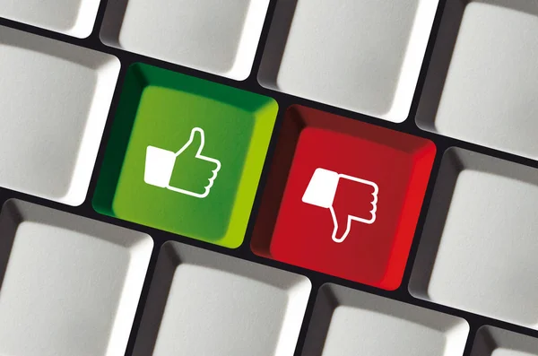 Like Dislike - Thumbs up Thumbs down icons - Keyboard for Customer Feedback