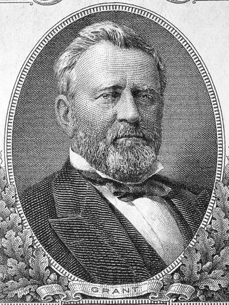 Ulysses Grant Egy Portrét Régi Amerikai Pénz — Stock Fotó