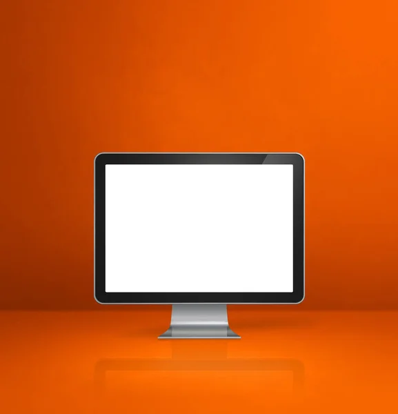 あなたのテキストのための空白のスペースを持つ現代的なコンピュータモニタ画面 — ストック写真
