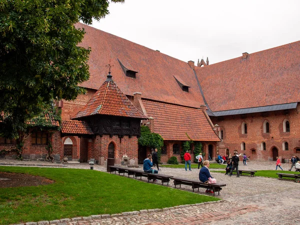 Malbork Polsko Září 2020 Zámek Malbork Dříve Hrad Marienburg Sídlo — Stock fotografie