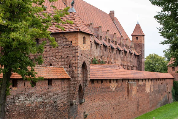 Malbork Castle Πρώην Marienburg Castle Έδρα Του Μεγάλου Μαγίστρου Των — Φωτογραφία Αρχείου