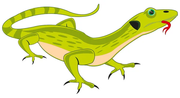 Illustration Cute Cartoon Lizard — Stock Photo, Image