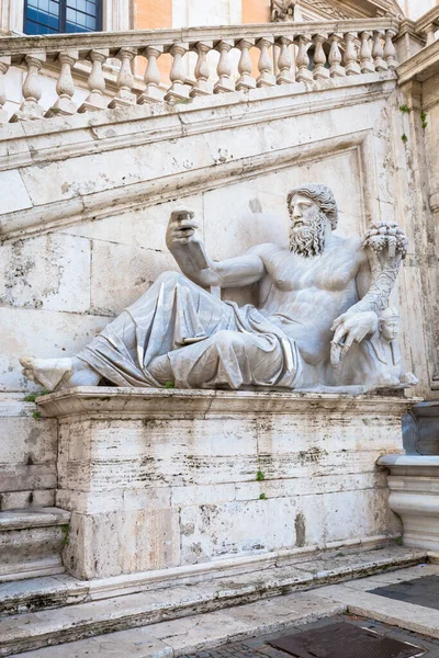 Roma Itália Vista Escadaria Palazzo Senatorio Uma Obra Prima Renascentista — Fotografia de Stock