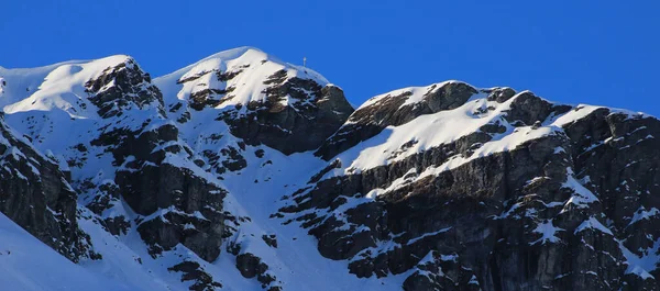 Schneebedeckte Vorab Von Elm Kanton Glarus Aus Gesehen — Stockfoto