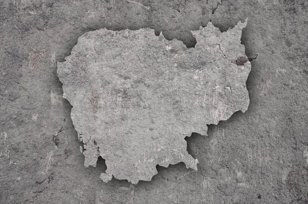 Fondo Pared Hormigón Pieza Erosionada Madera Agrietada — Foto de Stock