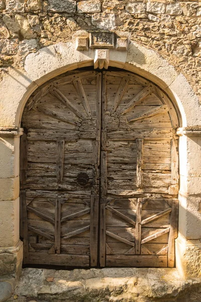 Старая Деревянная Дверь Доме — стоковое фото