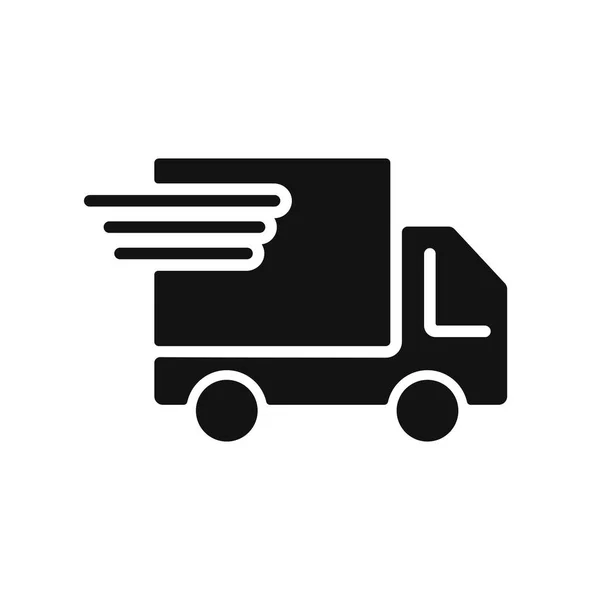 Snelle Verzending Vrachtwagen Vector Platte Glyph Pictogram Commerce Teken Grafiek — Stockfoto