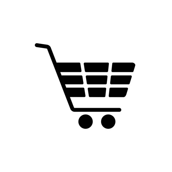Carrinho Shopping Ícone Isolado Glifo Vetorial Assinatura Comércio Electrónico Símbolo — Fotografia de Stock