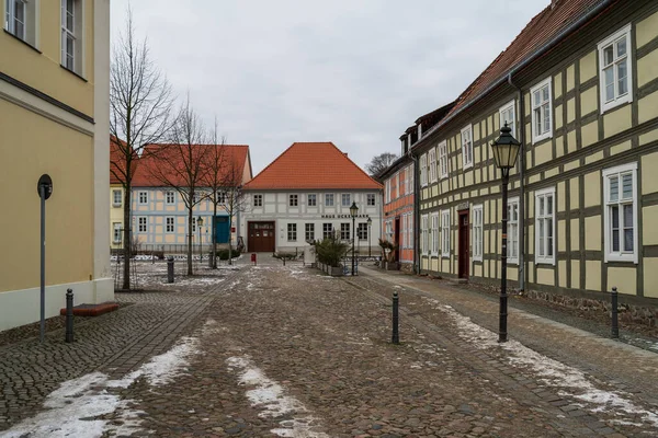 Angermuende Германия Рыночная Площадь Центре Старого Средневекового Города Основан 1254 — стоковое фото