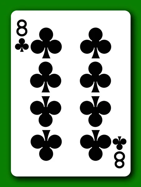 Ένα Οκτώ Σπαθί Παίζοντας Κάρτα Clipping Διαδρομή Για Αφαιρέσετε Φόντο — Φωτογραφία Αρχείου