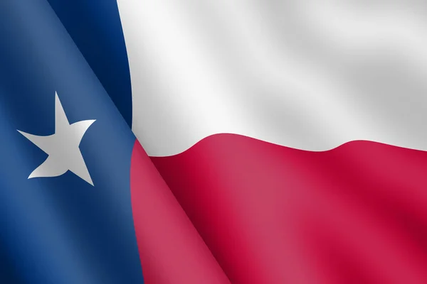 Держава Техас Прапор Ілюстрація Вітрової Брижі — стокове фото