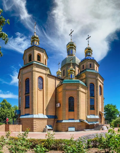 Cherkasy Ucrania 2020 Catedral San Miguel Cherkasy Ucrania Una Soleada —  Fotos de Stock