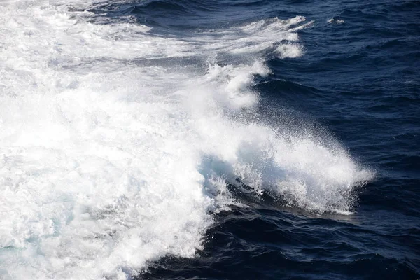 Jicht Middellandse Zee Vanaf Een Veerboot Weg Van Mallorca Naar — Stockfoto