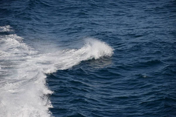 Jicht Middellandse Zee Vanaf Een Veerboot Weg Van Mallorca Naar — Stockfoto
