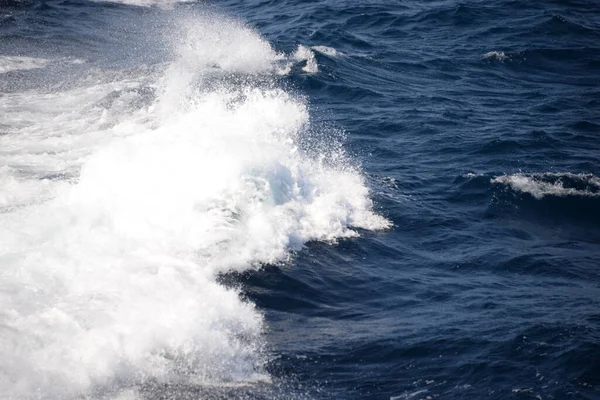 Jicht Middellandse Zee Vanaf Een Veerboot Weg Van Mallorca Naar — Stockfoto