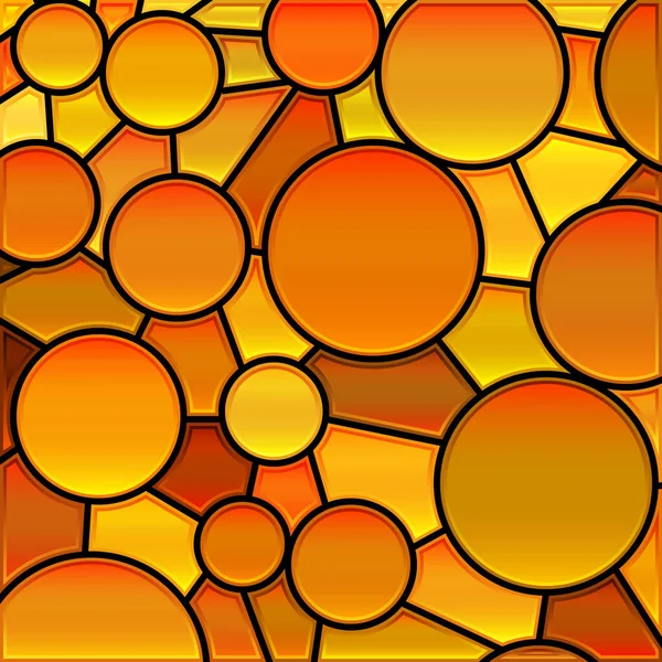 彩色玻璃马赛克背景 橙色和黄色 — 图库照片