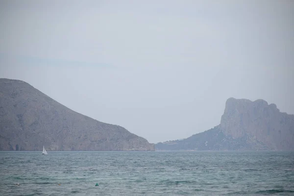 Utsikt Över Medelhavet Från Altea Till Calpe Provinsen Alicante Costa — Stockfoto