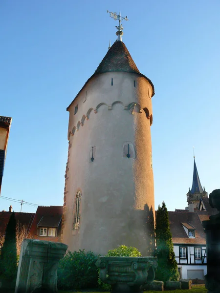 Stadtturm Obernai Elsass — Stockfoto